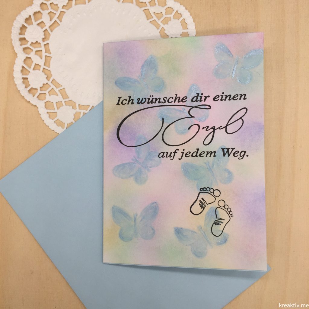 Fertige Babykarte zur Geburt
