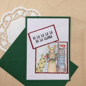 Weihnachtskarte FalalaLama