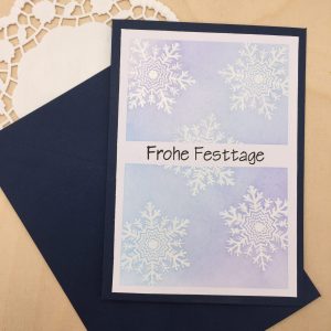 Weihnachtskarte Schneeflocken