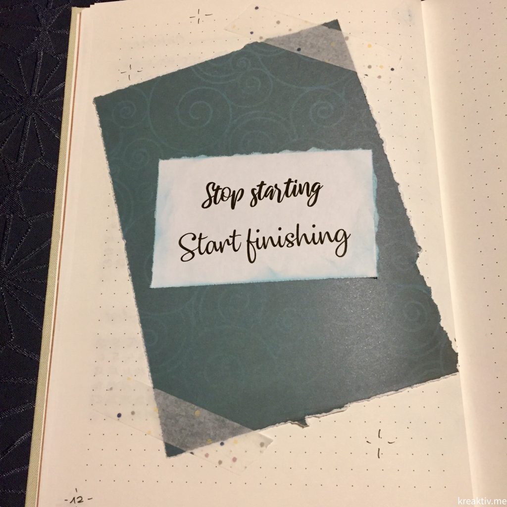 Designpapier mit Motto