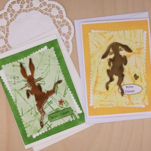 Osterkarten Hüpfender Hase