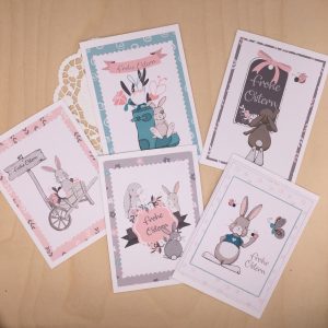 Osterhasen Karten-Set