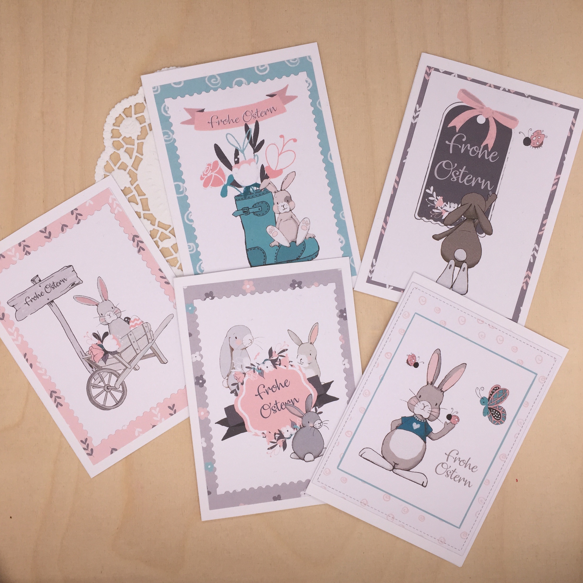 Osterhasen Karten-Set