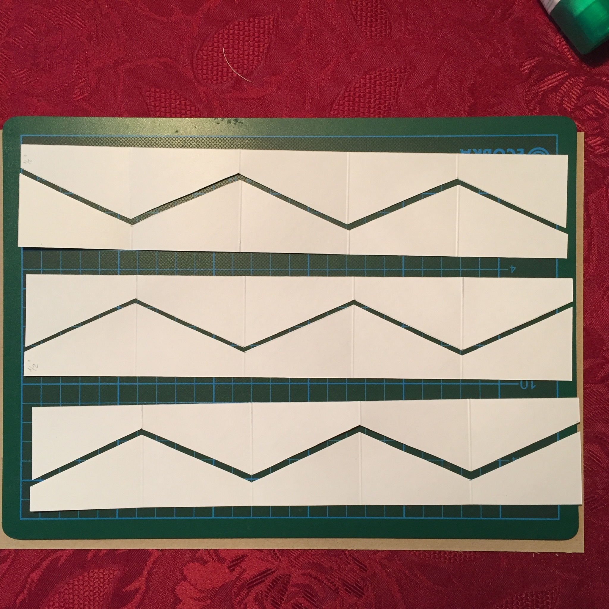 Zuschnitt Einsteckfächer Minialbum Adventskalender Detailansicht