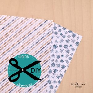 Weihnachtliche Designpapiere für den Minialbum Adventskalender