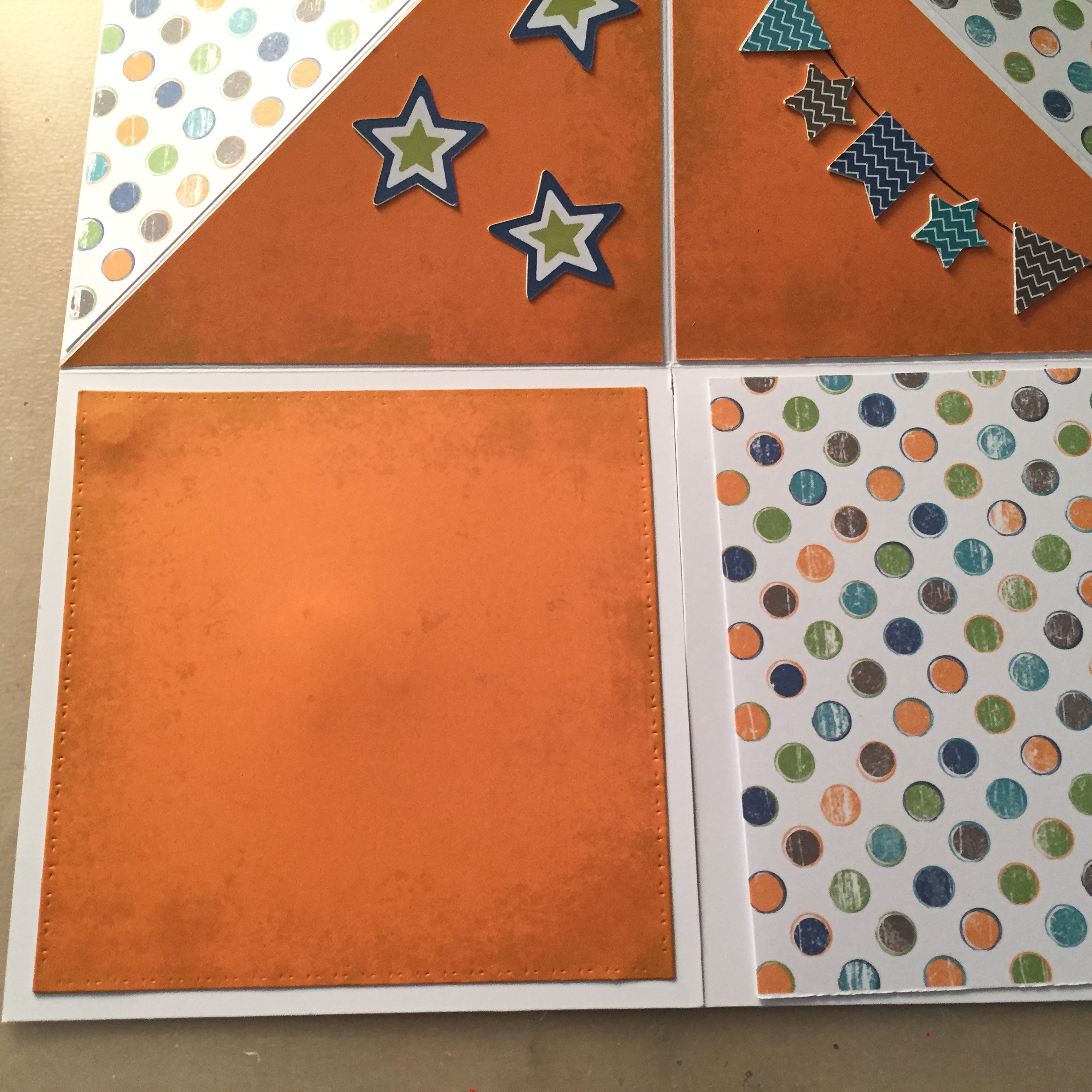 Aufstellkarte "Happy Birthday" Erstes Magnet unter Dekopapier versteckt