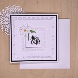 Grusskarte Gänseblümchen "Alles Gute"