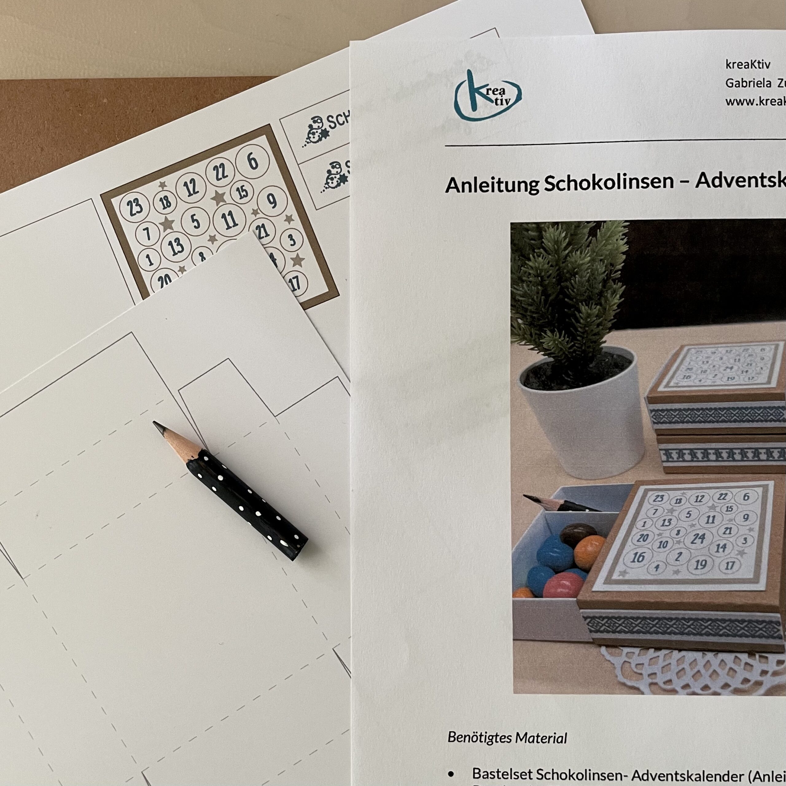 Bastelset Schokolinsen Adventskalender