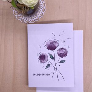 Trauerkarte Blumenstrauss