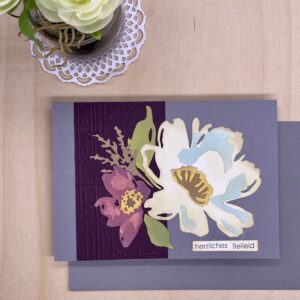 Trauerkarte Blumenbouquet